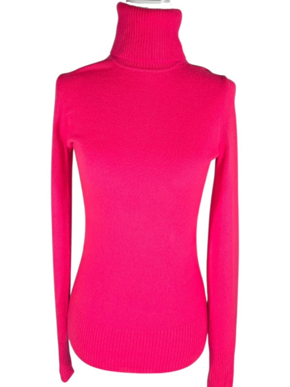 J. Crew Bright Coral 100% Italian Cashmere Turtleneck Sweater
